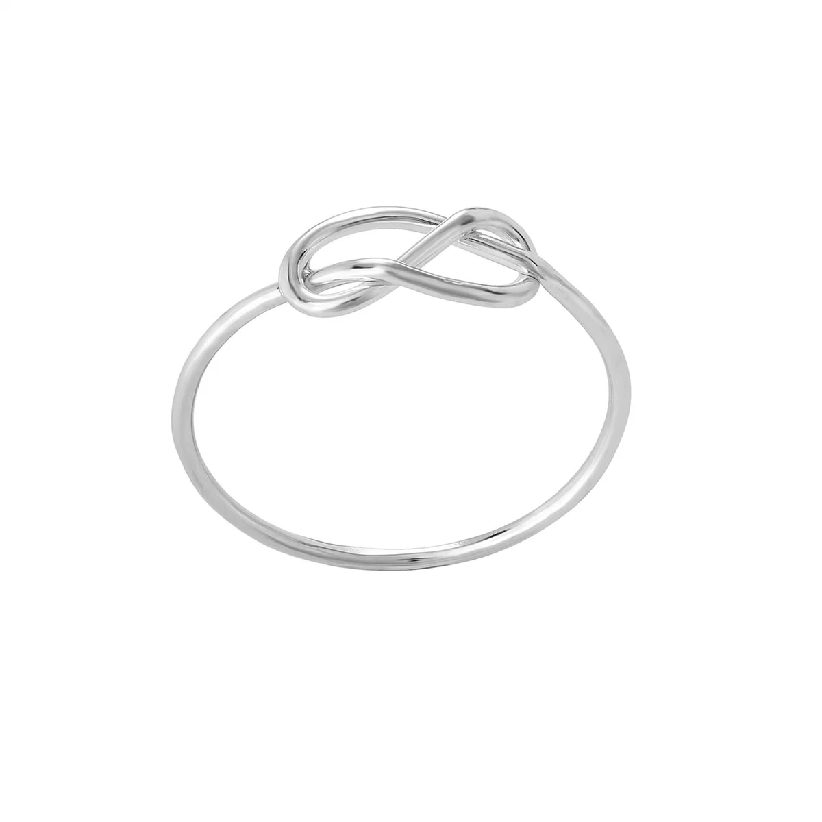 Stacking Rings 925 Sterling Silver Infinity Knot Ring Thin Band Silverly