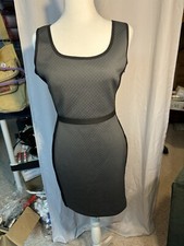 Banana Republic Sheath Dress Womens  6 Petite Black Gray Sleeveless NEW