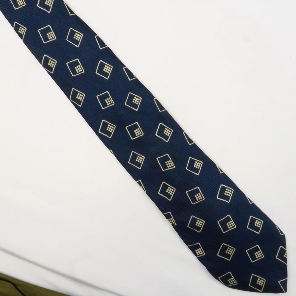 Guy Laroche Paris Azul Tostado Geométrico Cajas Vaso Elegantes 60"x3.25" Largo Foto 2 de 4