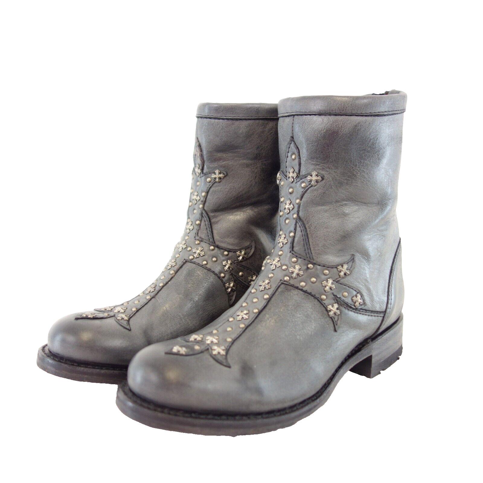 Байкерские ботинки Stiefel Schuhe Leder Grau Anthrazit 37 Neu от SENDRA Damen Stiefeletten 33590₽