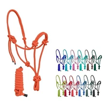 Handmade Horse Rope Halter With 9 Ft Lead Rope, Different Colors, Free Shipping