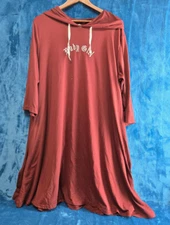 J For Justify Baby Girl Maroon Hooded 3/4 Sleeve Dress Size 3x