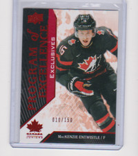 2019 2019-20 UD CANADA JUNIORS MacKENZIE ENTWISTLE RED EXCLUSIVES PofE /150 137
