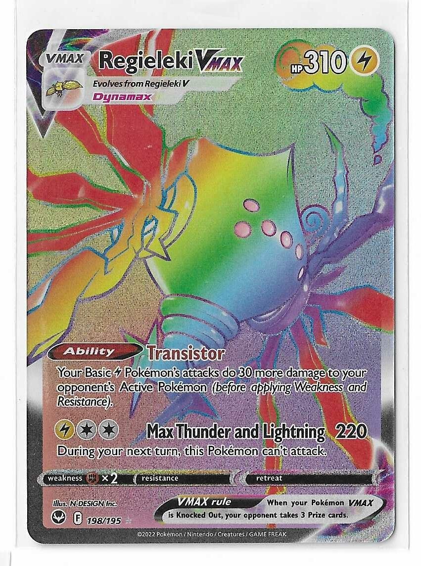Regieleki VMAX 198/195 Rainbow Secret Rare Holo SWSH Silver