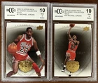 MICHAEL JORDAN 2009-10 UPPER DECK LEGACY COLLECTION GOLD BCCG 10 LOT OF 2 READ