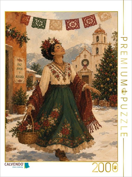 Calvendo Puzzle Where Christmas Smells Like Flowers | 2000 Pieces, Finished Size-image