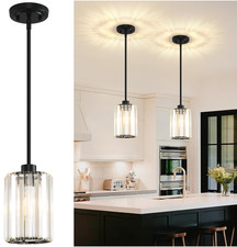 2 Pack Pendant Lights Kitchen Island, Modern Black Pendant Light Fixtures, Mini