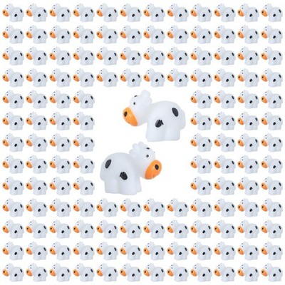 DWWPOO 138 Pcs Mini Resin Cows Bulk Animals for Hiding Small Plastic White 