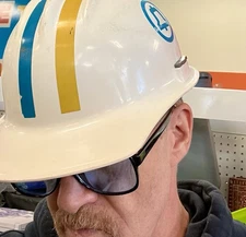 Vintage Bell Phone System Hard Hat w/ Adjustable Suspension Liner Halloween