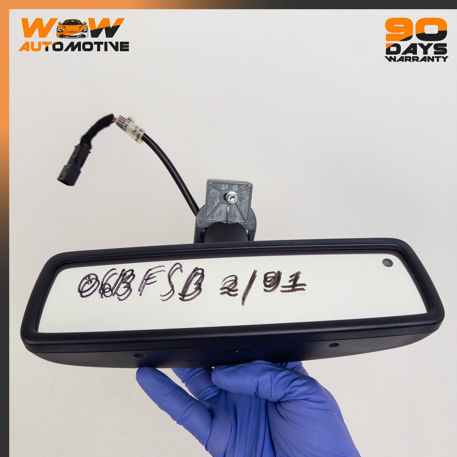 06-13 BENTLEY CONTINENTAL FLYING SPUR INTERIOR REAR VIEW MIRROR BLACK OEM