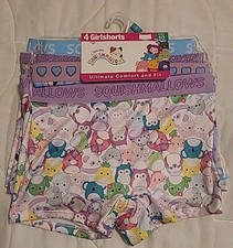 Brand New Girls Size 10 Squishmallows 4 Pack Girlshorts Underwear Panties Boxers
