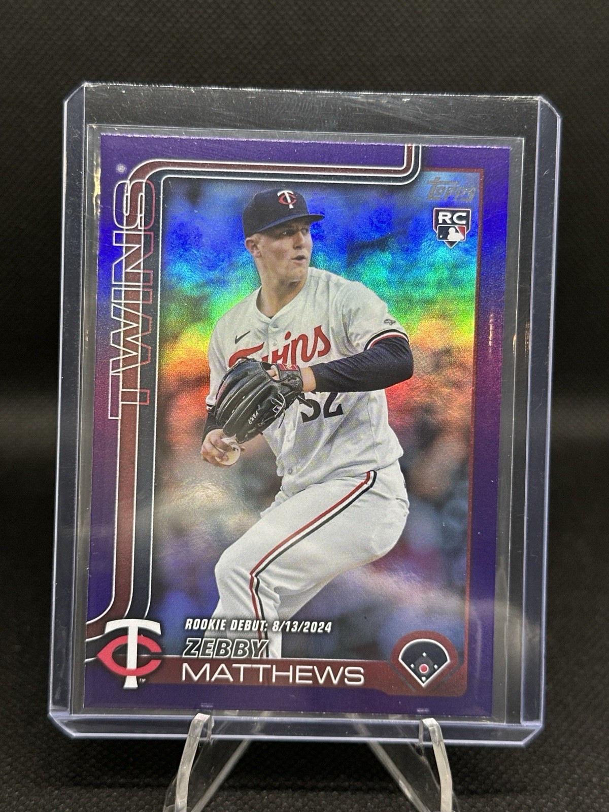 2025 Topps Update Series - Rookie Debut Zebby Matthews #US37 Purple Holofoil...