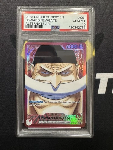 PSA GEM MT 10 Edward.Newgate (001) (Alternate Art) OP02-001 Paramount War Foil