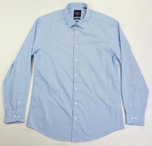 Camicia Ben Sherman sartoriale slim fit elasticizzata media 5-15,5 32/33 blu fantasia x - Foto 5 di 9