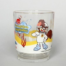 Bicchiere vetro Nutella Ferrero pubblicità vintage collezione Spongebob 2005