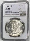 1903-O Morgan Silver Dollar Blast White NGC MS65