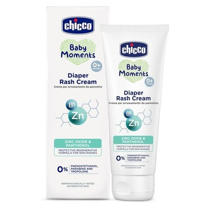 Chicco Baby Moments Diaper Rash Cream, New Advanced Triple Protection, 100gm