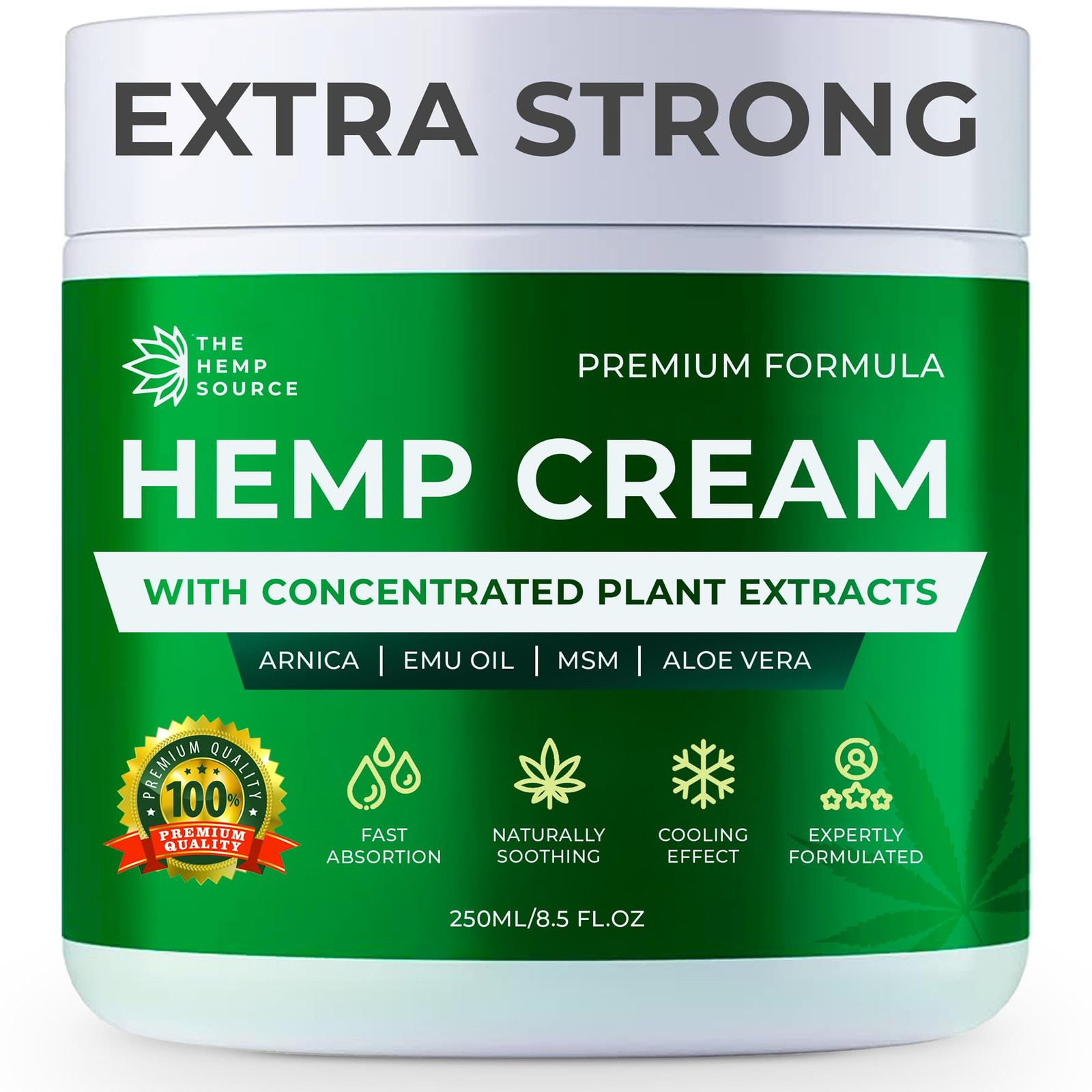 The Hemp Source Cream Extra Strong 250ml | High 250 ml (Pack of 1)