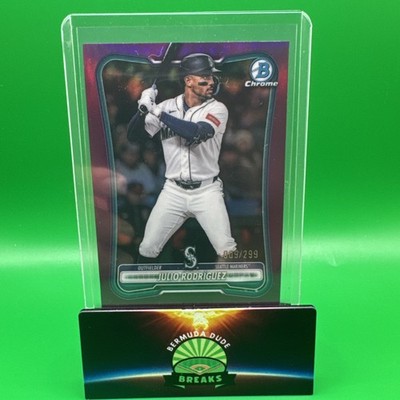 Julio Rodriguez 2026 Bowman Chrome Fuchsia Refractor #35 Seattle Mariners /299