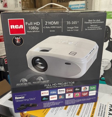 RCA 1080P Full HD Home Theater Projector with Roku Streaming Stick (RPJ138) [LN]