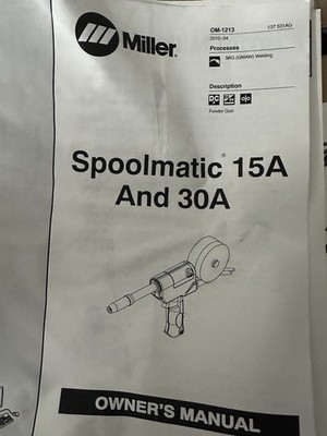 Miller Spoolmatic 15A 30A Spool Gun with Controller 137 531AG