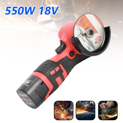 18V Mini Angle Grinder Powerful Motor High Speed Non-Slip Handle Battery-operaq 