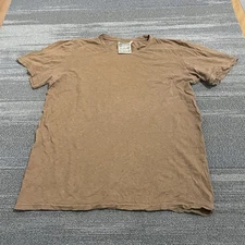Jungmaven Shirt Mens Large Brown Hemp Organic Cotton Crewneck Short Sleeve USA*