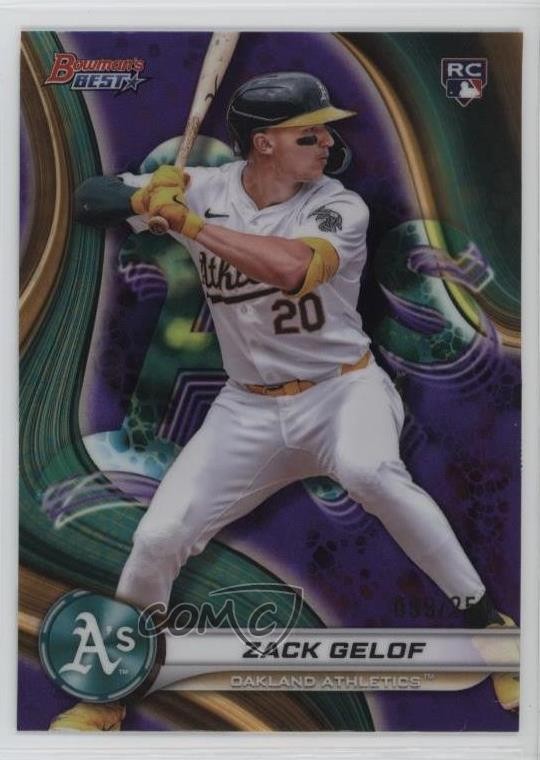 2024 Bowman's Best Purple Refractor /250 Zack Gelof #46 Rookie RC 0np8