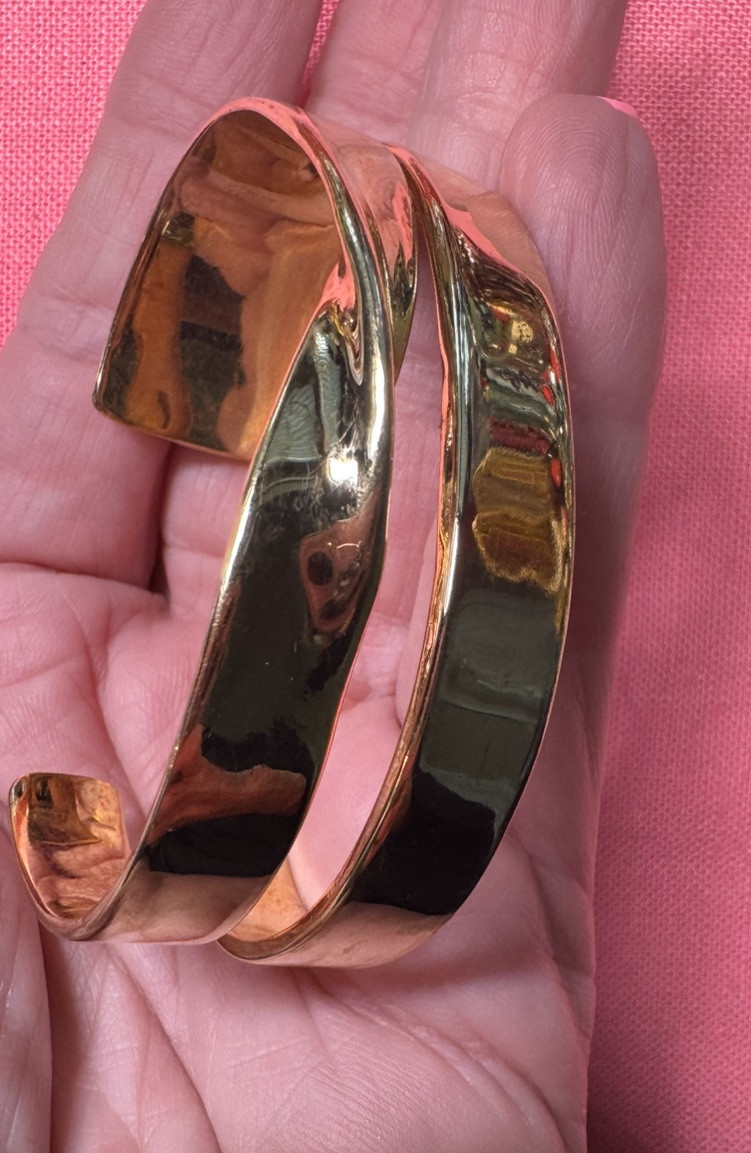 ST JOHN Designer Signed Double Stacked Twisted Go… - image 10