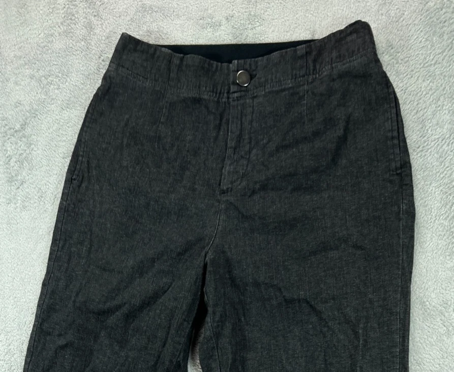 Denim Co Jeans Womens Size Medium Black Jeans Tapered Hi Rise Stretch Back 32x31 - Image 3 of 4