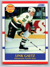 1990-91 Score American #411 Link Gaetz Minnesota North Stars Rookie Hockey Card. rookie card picture