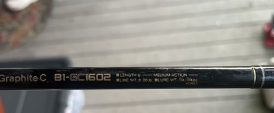 Shimano Bassone Graphite C B1-GC1602 6' Medium Action 1 Piece Rod