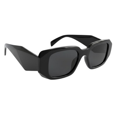 ELVEMWORLDS Eli Sonnenbrille Schwarz Oversized Square Cat Eye Fashion Vintage