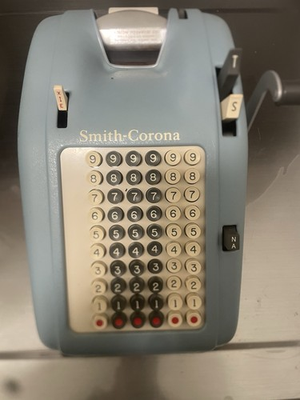 #ad #ad Vintage Smith Corona 8m Hand Crank Adding Machine Made In USA Prestine $200.00