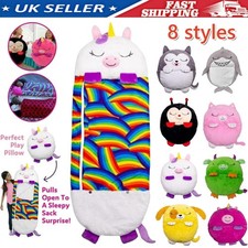 UK Sleeping Bag Happy Napping Napper FUNNY Pillow Warm Camping Unicorn Kids Gift