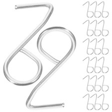 100Pcs Car Seat Cover Hooks Silver Zinc Steel S Hooks Durable Installation Kit