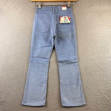 New Vintage 70s Levi's Kids Girls Blue Corduroy Bell Bottom Jeans Size 11