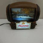 Vintage 1960s Hamm's Beer Flipper Barrel Motion Sign Lighted Version WORKS