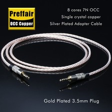 3.5mm Male to Male Gold Plated Plug 7N OCC Audio AUX Cord HiFi Stereo Cable DIY