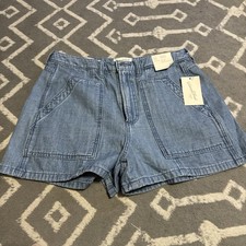 Universal Thread Womens High Rise Utility Shorts Size 10 Medium Blue Denim NWT