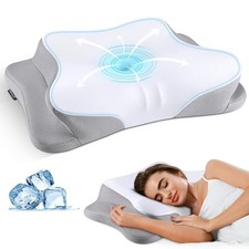 Olumoon Cervical Neck Pillow - Cooling Ergonomic Orthopedic Memory Foam Pillow