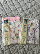 Vintage Carter  s Infant Sleeper Pajamas Lot of 2 NWT Size 12 Months Lightweight