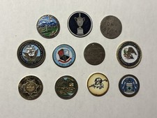  11 Assortment Lot Of Coin Style Golf Markers - A Great Deal 