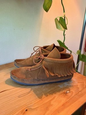 Native chestnut brown Minnetonka Fringe Softsole indie sleaze Boot size 5