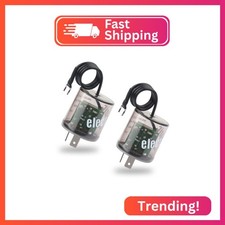 2Pin LED Flasher Relay with Ground Wire,12V Car Flasher Relay for Fixing LED Tur