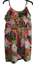 Ladies Floral Adjustable Strap Summer Dress Size 18