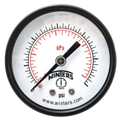 #ad WINTERS PEM1414 Pressure Gauge2quot; Dial SizeBlack 491F22 $11.99