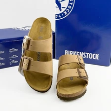 Birkenstock Arizona Tobacco Brown Soft Footbed Oiled Leather  Sandals