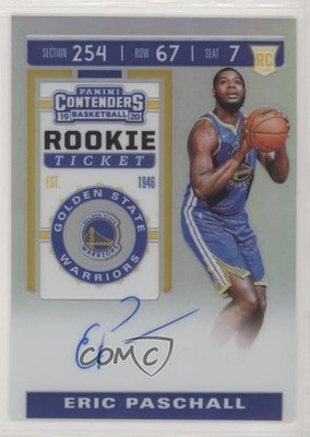 2019-20 Panini Contenders Premium Edition Prizm Eric Paschall #139 Auto e6q