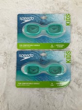 Speedo 2pk Swim Goggles Kids age 3-6 - Anti Fog No Leak UV Protection NEW Teal